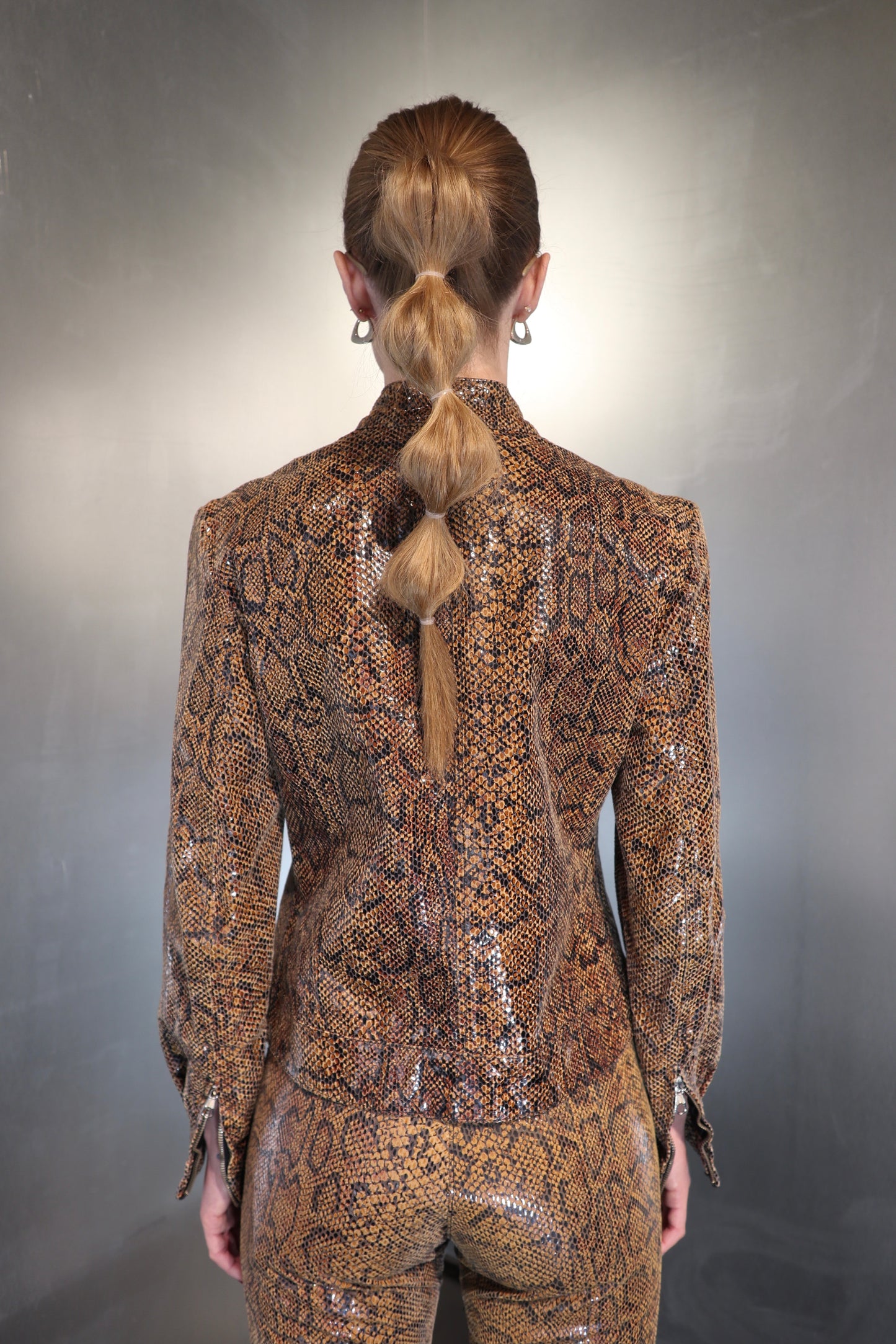 Mauritius snake print leather set