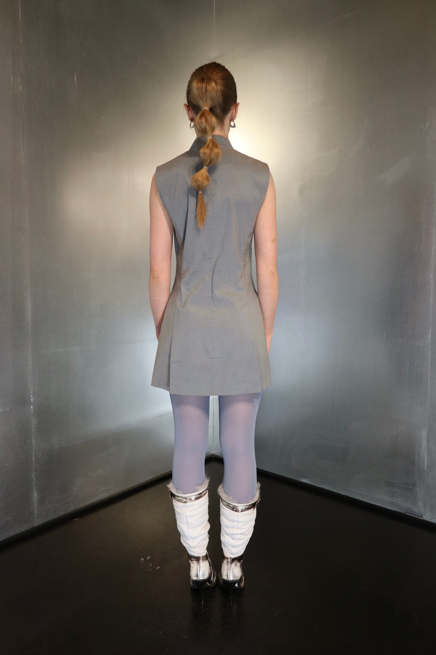 Vintage cK Calvin Klein Linen Tailored Mini Dress