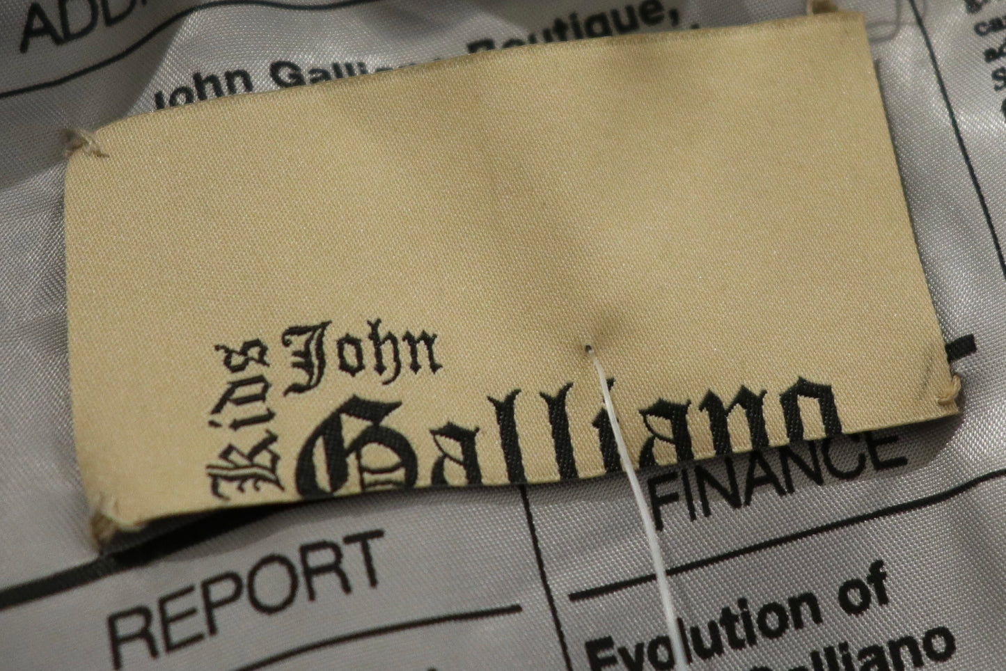 John Galliano Newspaper Lined Rabbit Fur Hooded Jacket