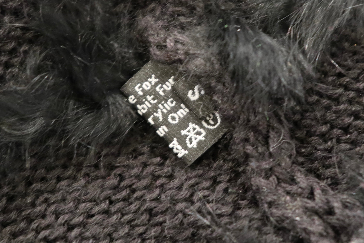Shaggy Fur Patchwork knit cardigan