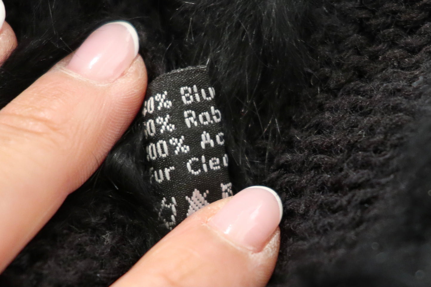 Shaggy Fur Patchwork knit cardigan