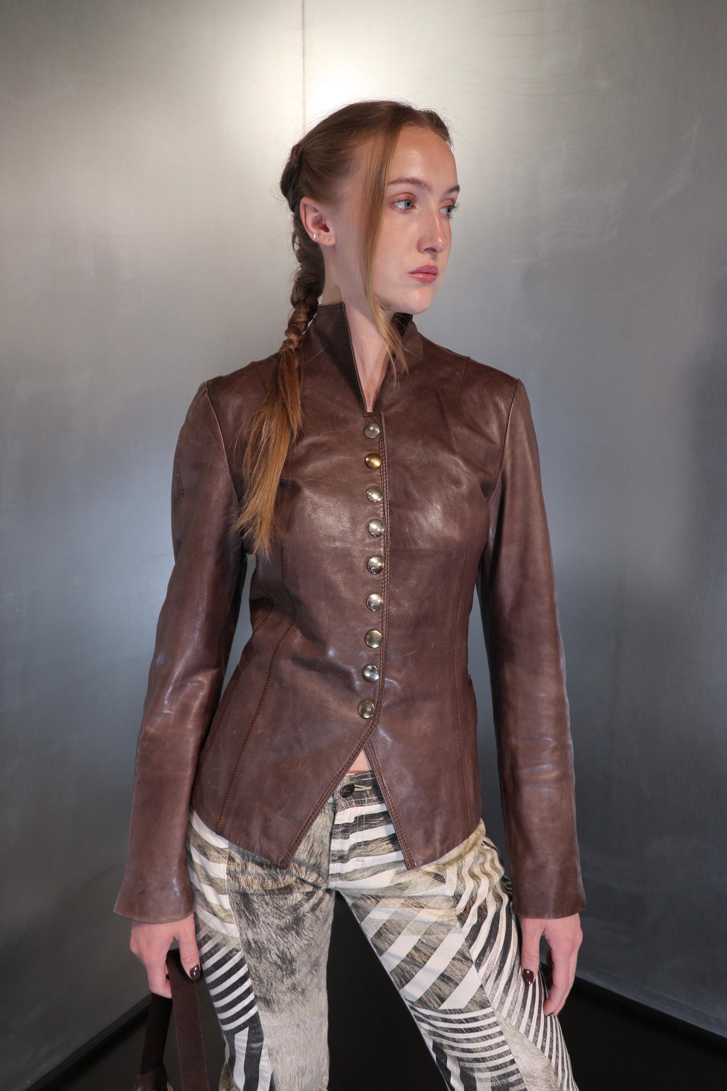 Vintage Hugo Boss Lafaya Brown Lamb Leather Jacket