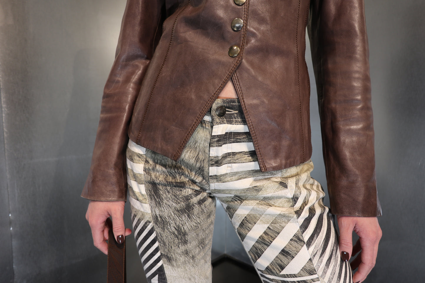 Vintage Hugo Boss Lafaya Brown Lamb Leather Jacket
