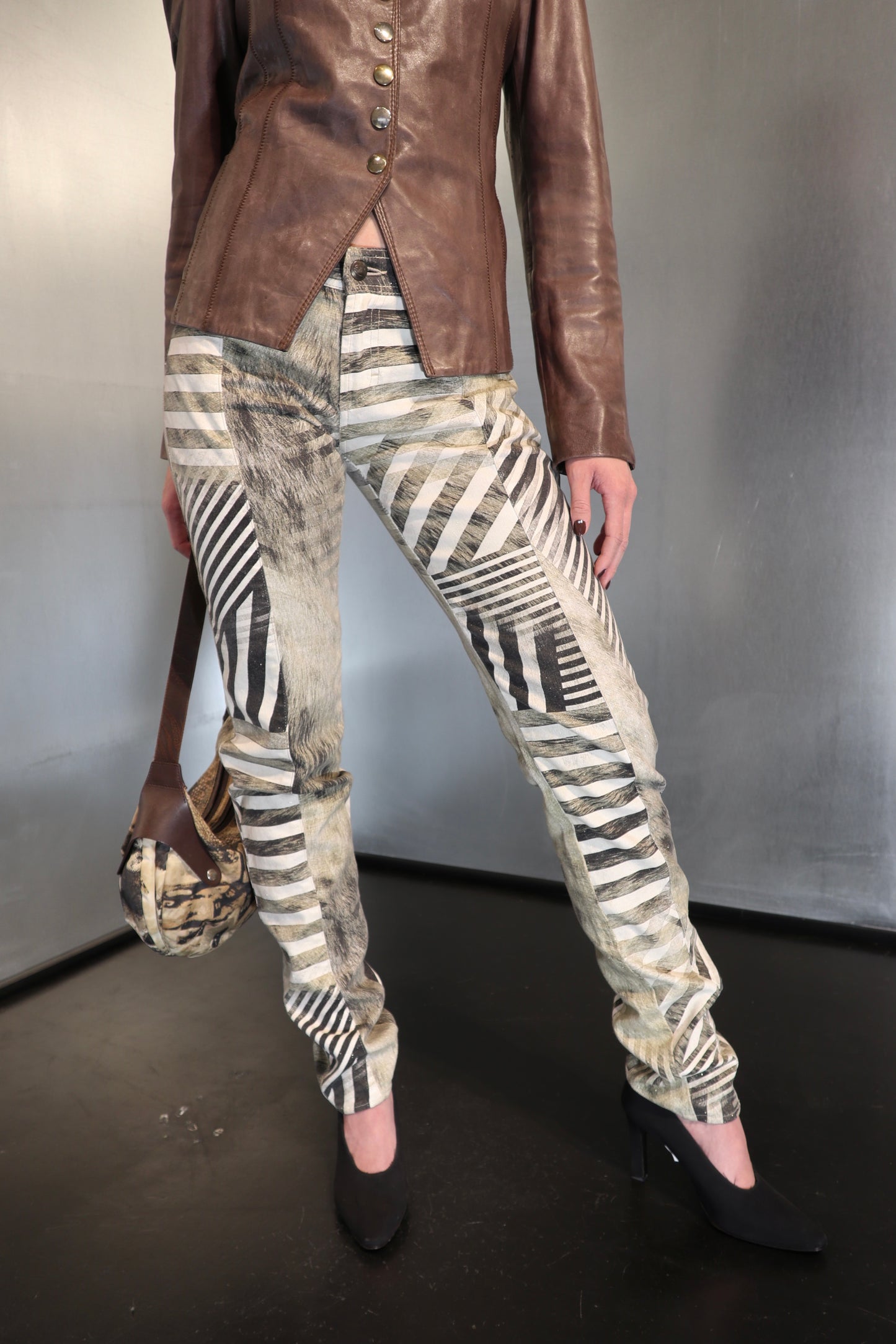 Just Cavalli SS2004 Zebra Animal Print Jeans