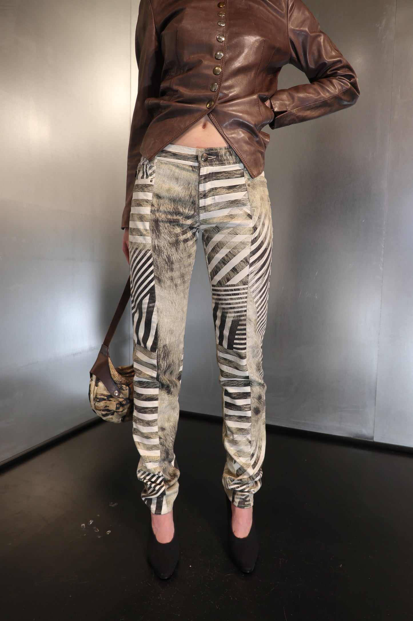 Just Cavalli SS2004 Zebra Animal Print Jeans