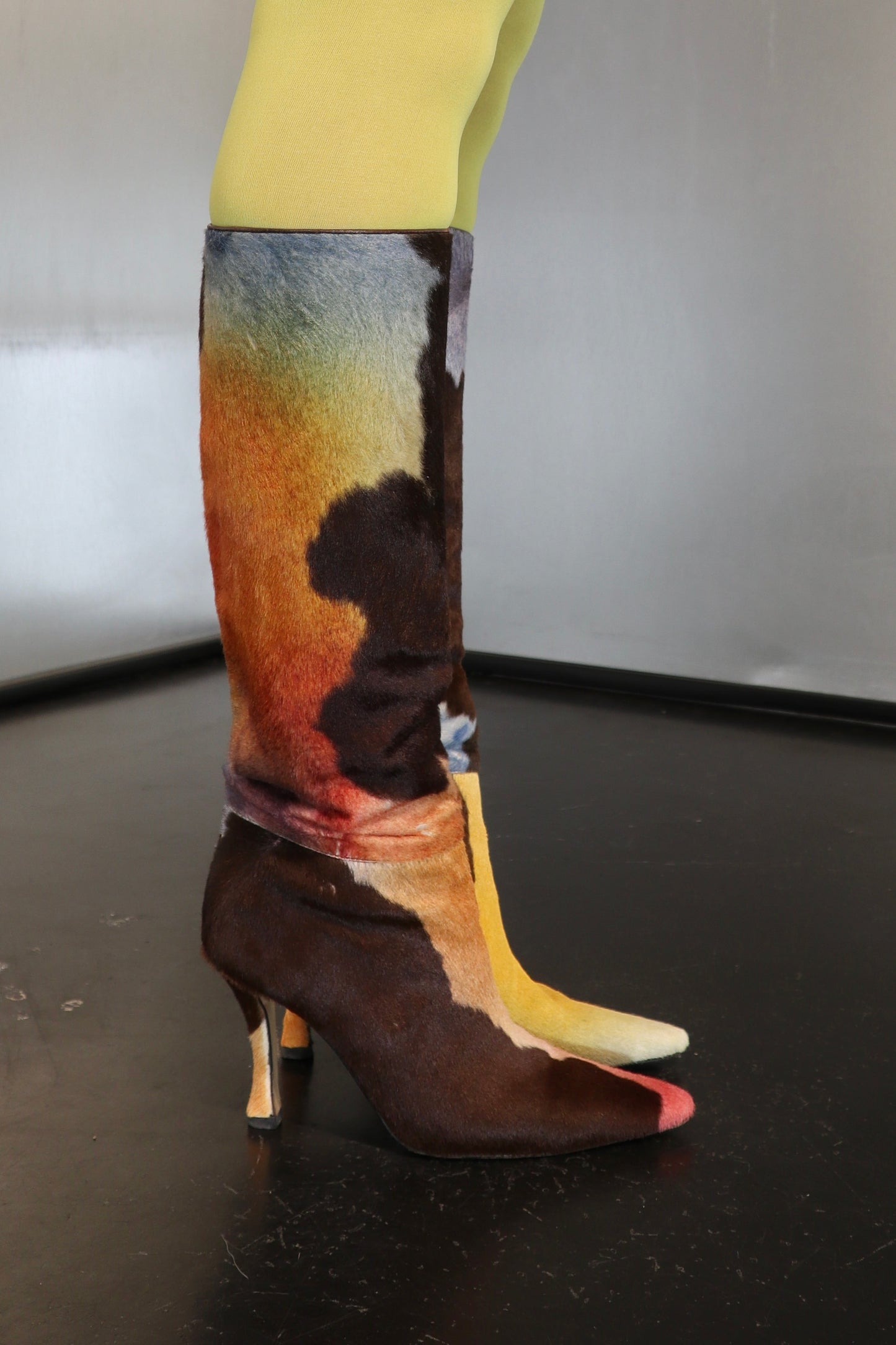Handcrafted Italian Painted Calf Hair Boots