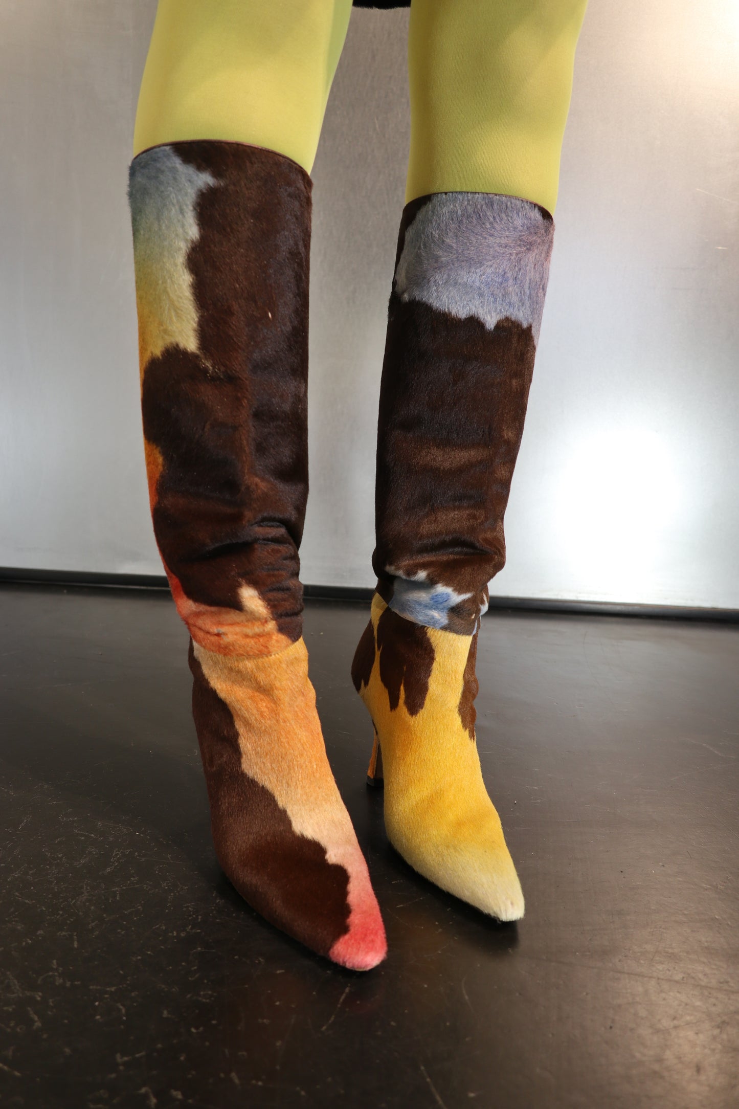 Handcrafted Italian Painted Calf Hair Boots