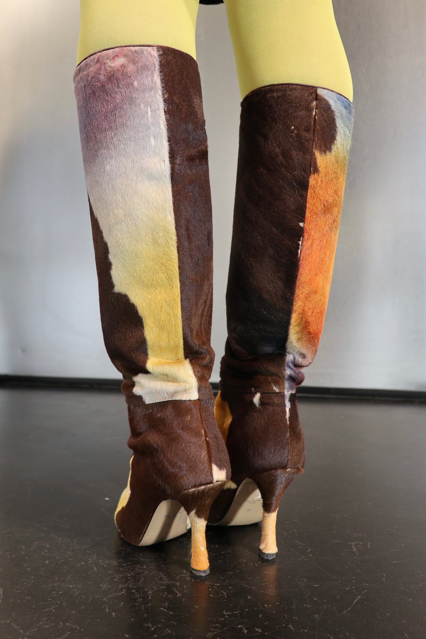Handcrafted Italian Painted Calf Hair Boots