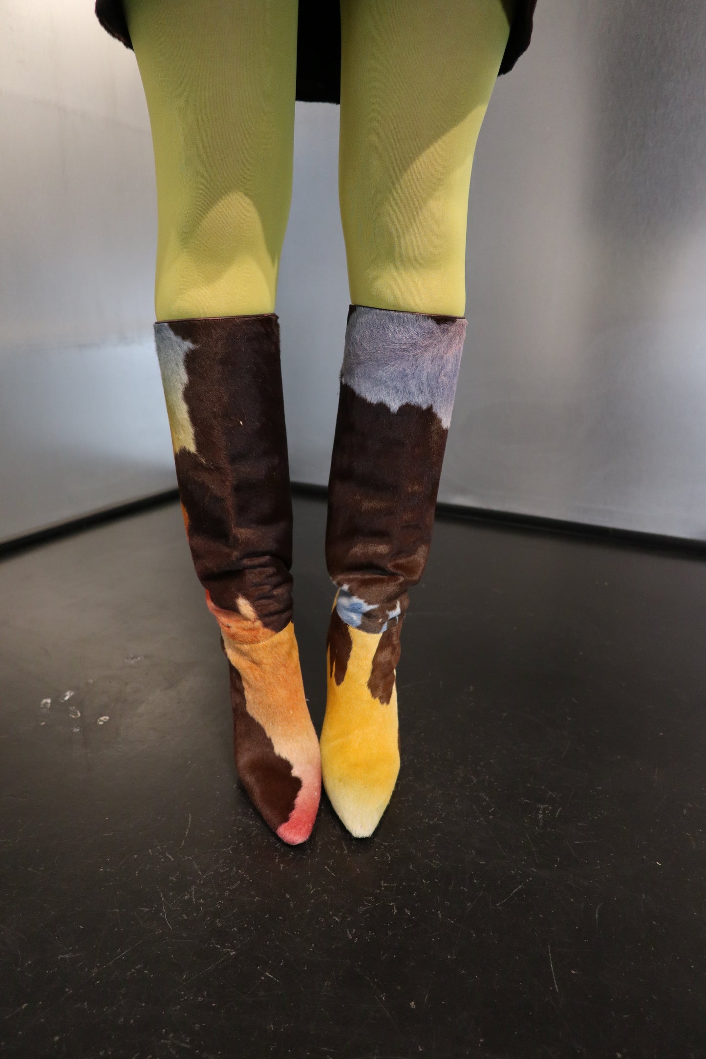 Handcrafted Italian Painted Calf Hair Boots