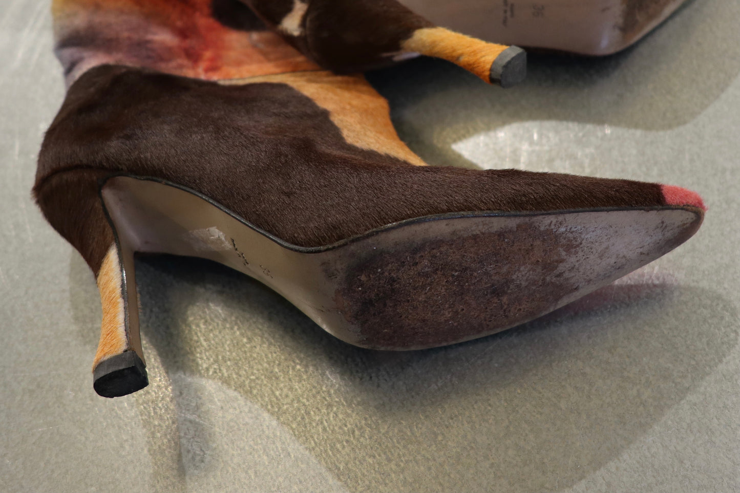 Handcrafted Italian Painted Calf Hair Boots