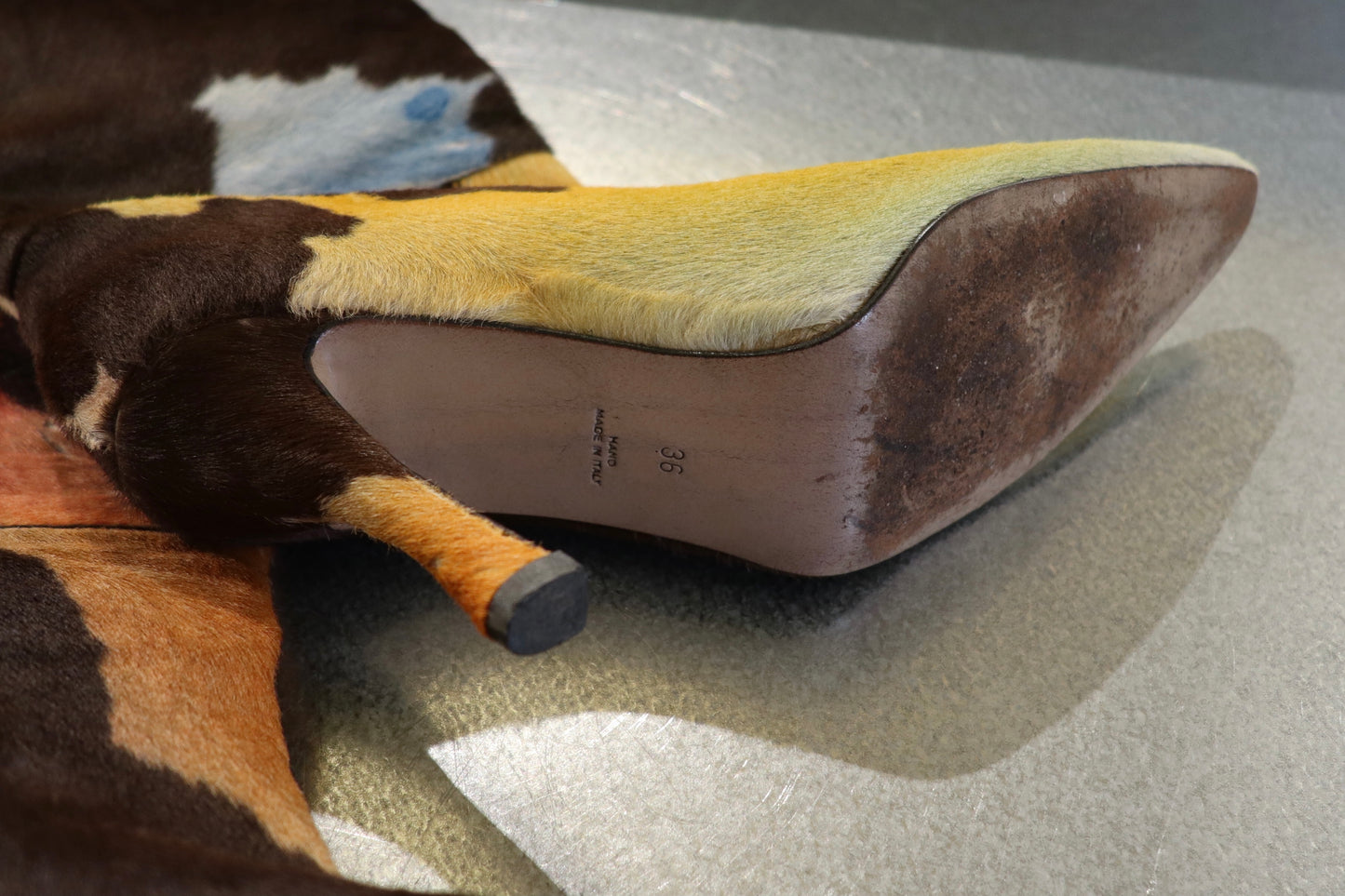 Handcrafted Italian Painted Calf Hair Boots