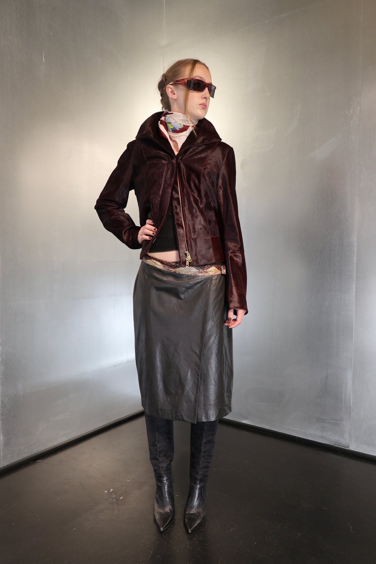 Vintage Brown Cowhide Leather Jacket