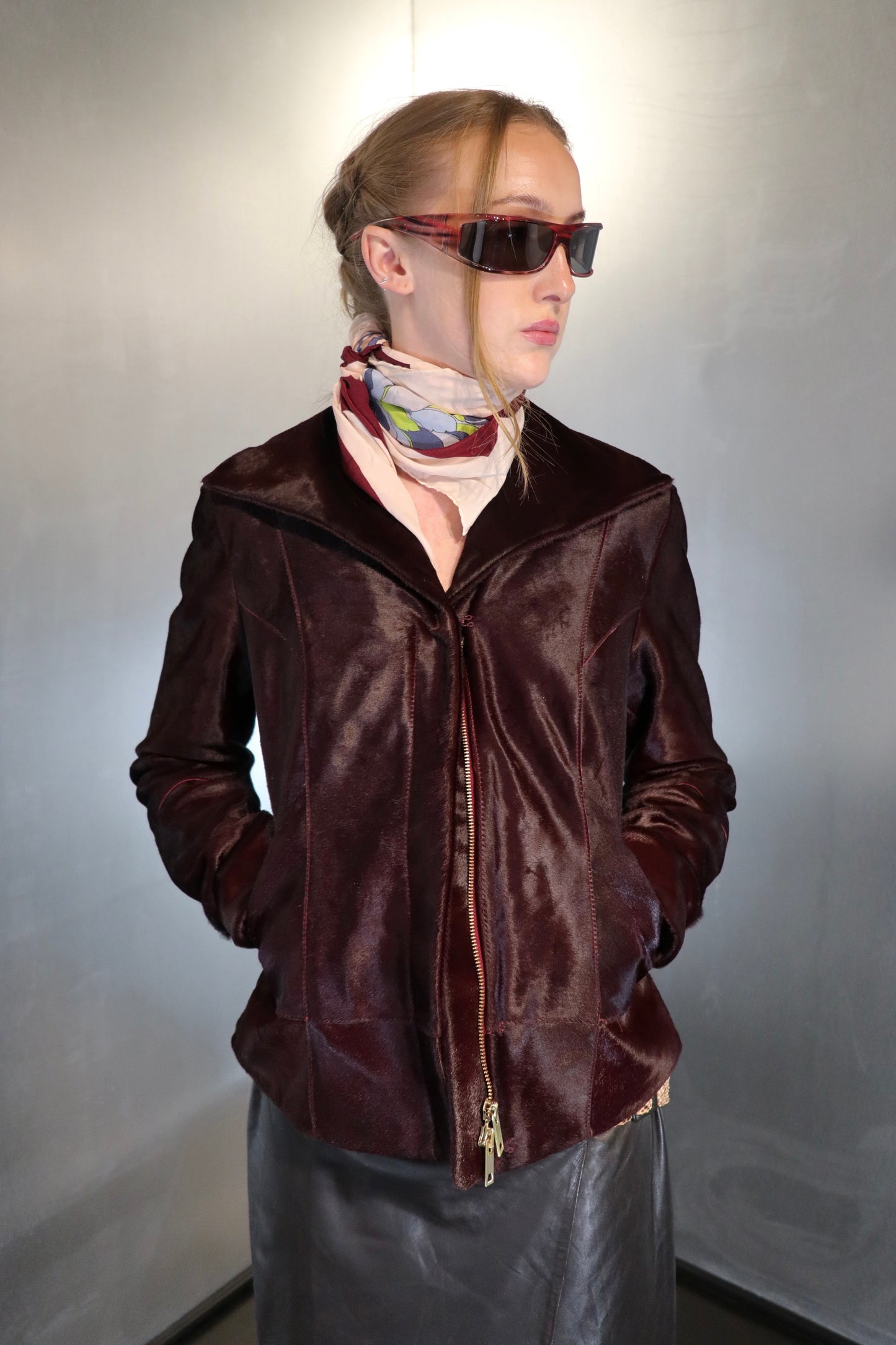 Vintage Brown Cowhide Leather Jacket