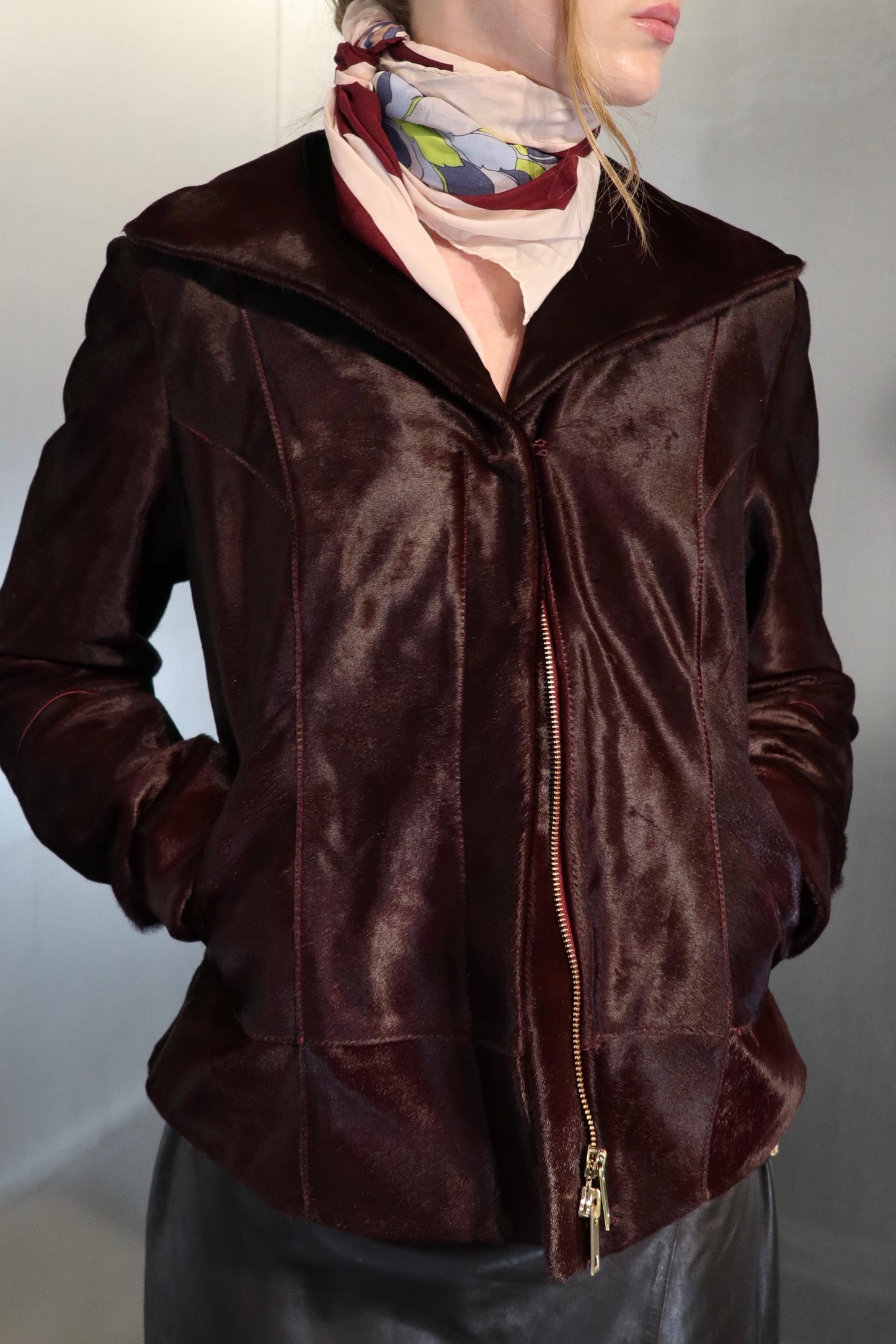 Vintage Brown Cowhide Leather Jacket