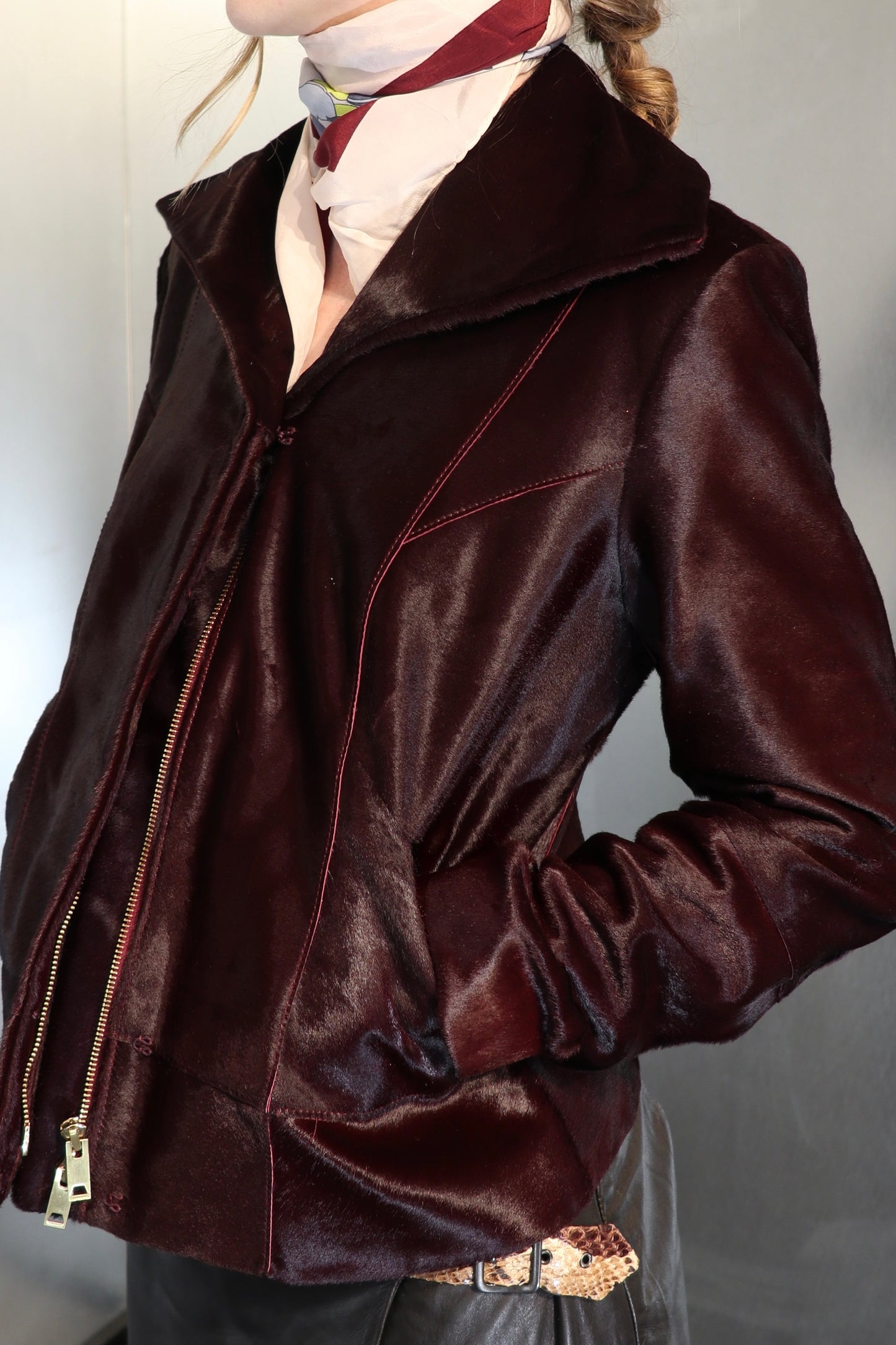 Vintage Brown Cowhide Leather Jacket