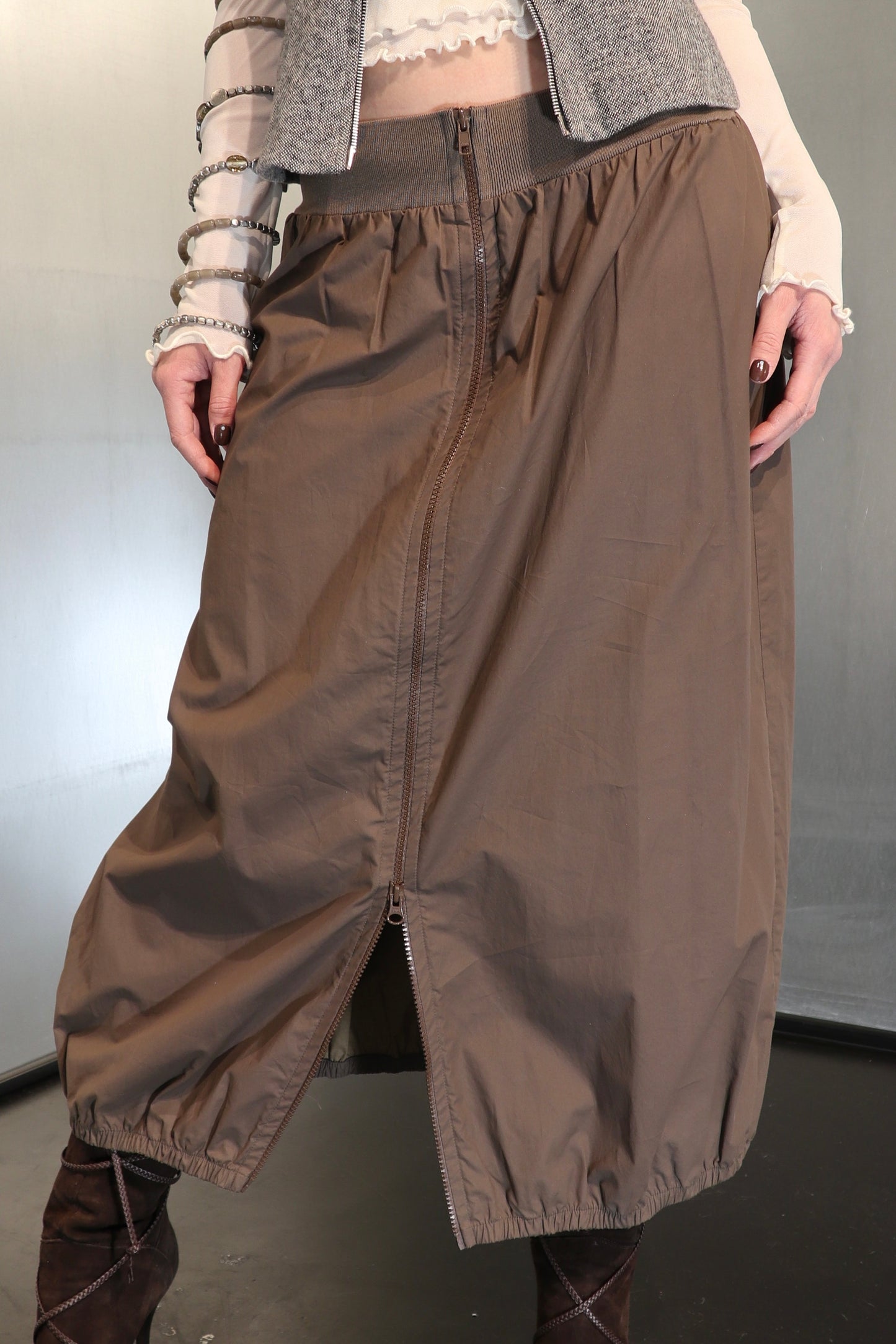 Sportmax utility zip balloon skirt