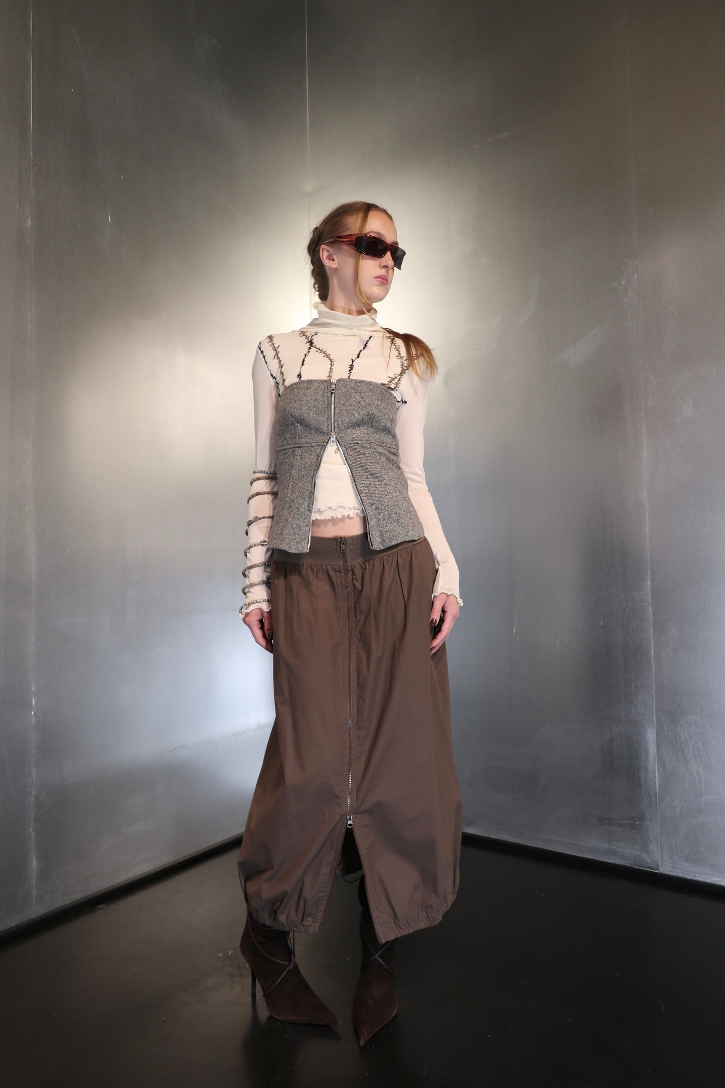Sportmax utility zip balloon skirt