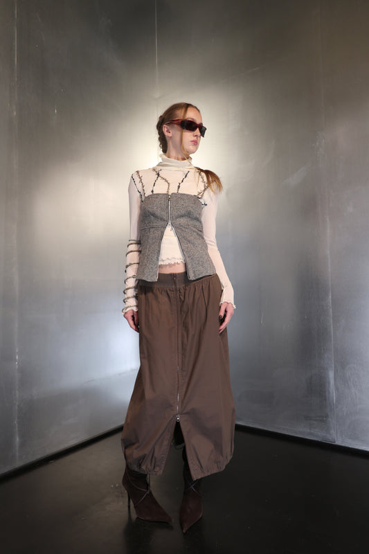 Sportmax utility zip balloon skirt