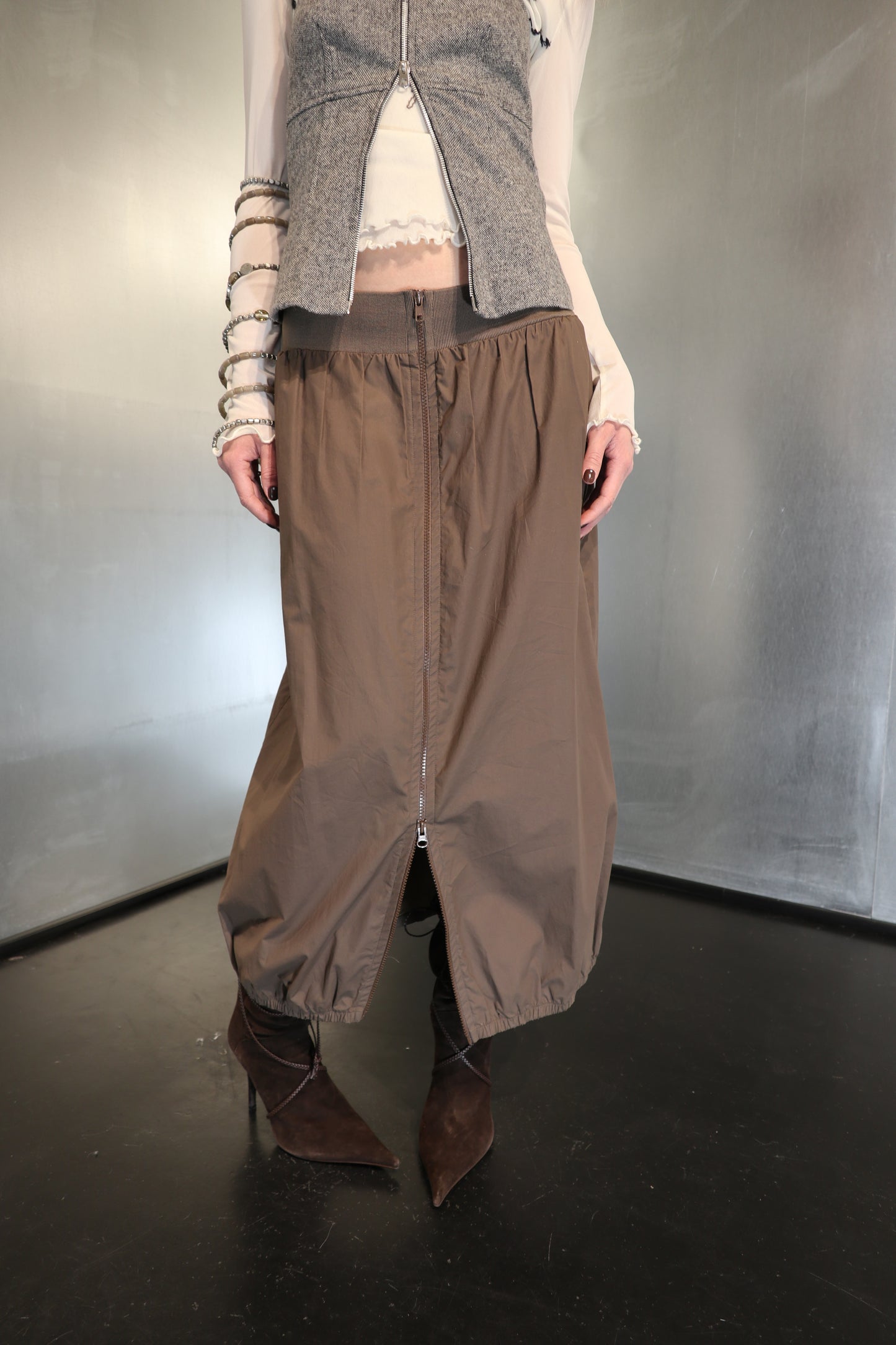 Sportmax utility zip balloon skirt