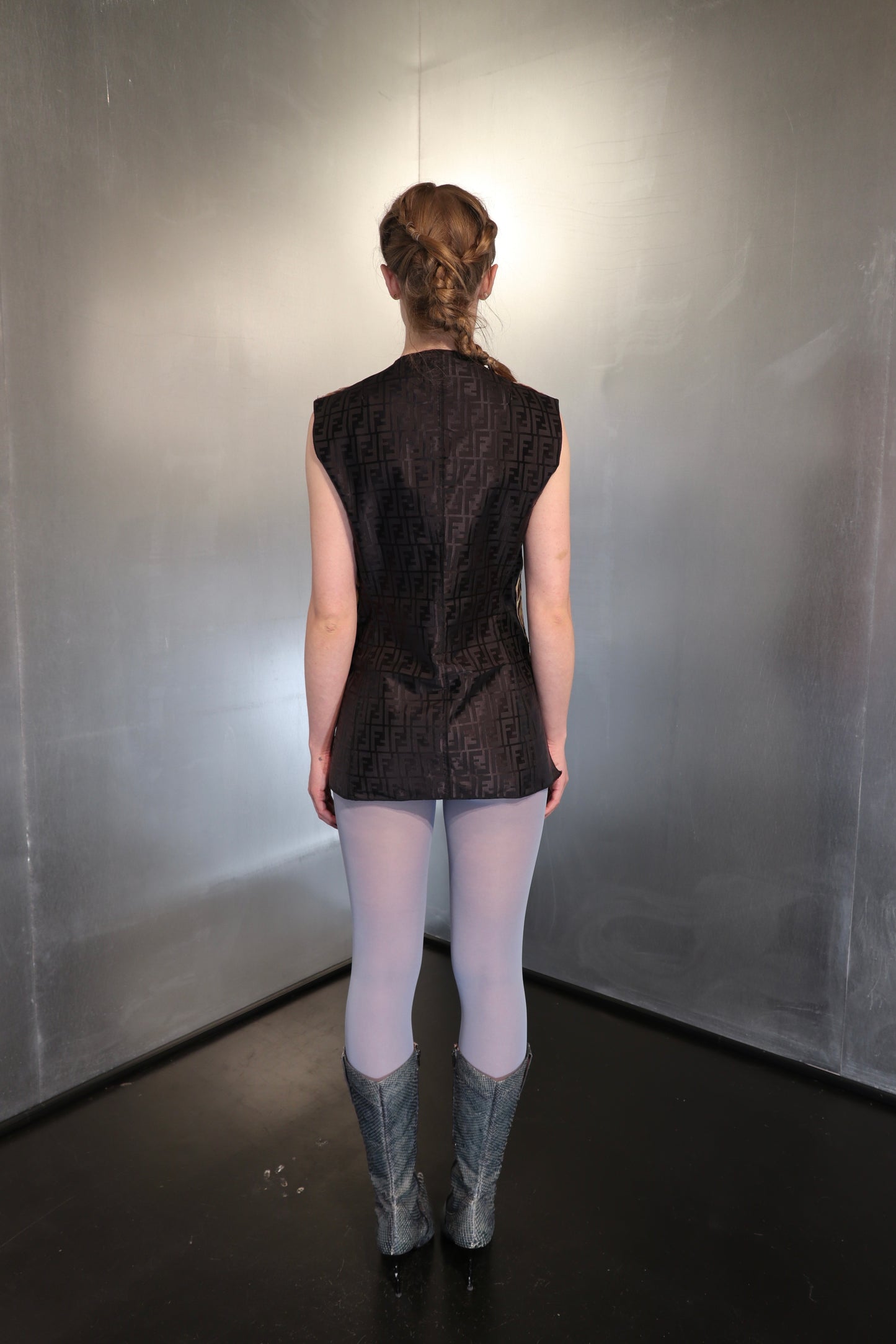 Fendi Leopard fur Zucca vest