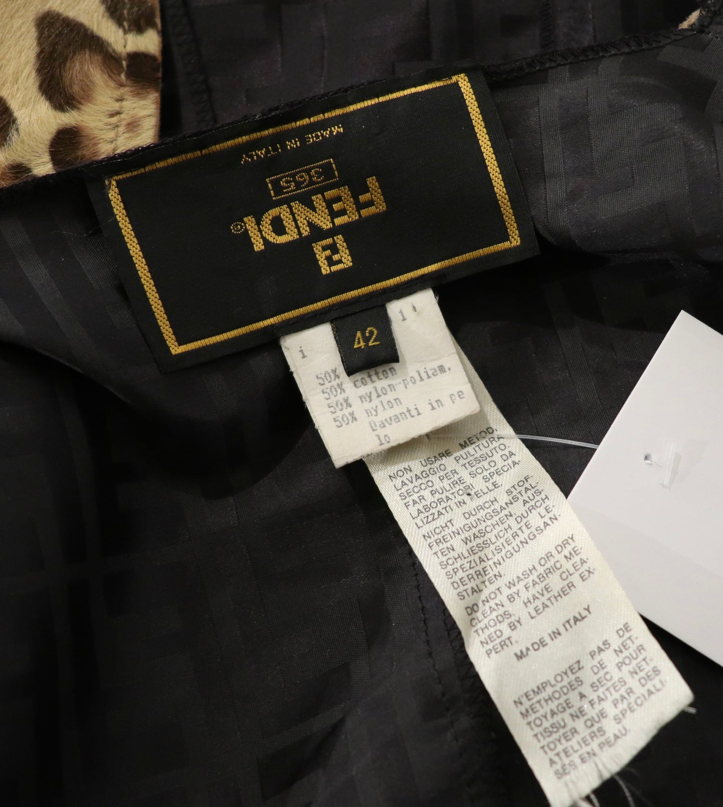 Fendi Leopard fur Zucca vest