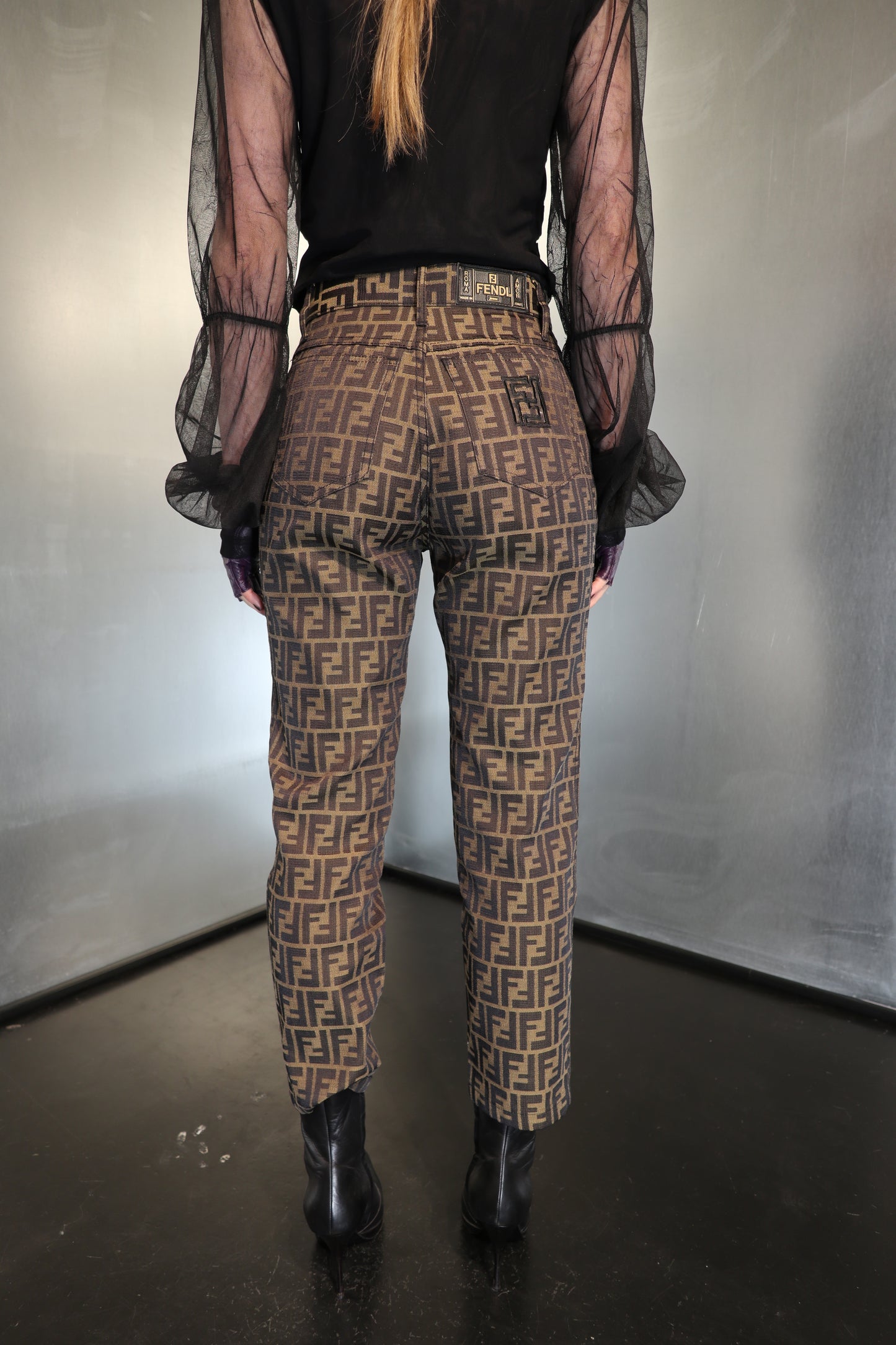 2000s Fendi FF Zucca Monogram Jeans