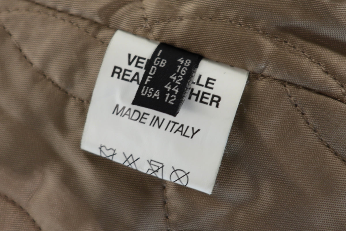 Vintage Marella Rosati Stonewashed Buckle Detail Fur Coat
