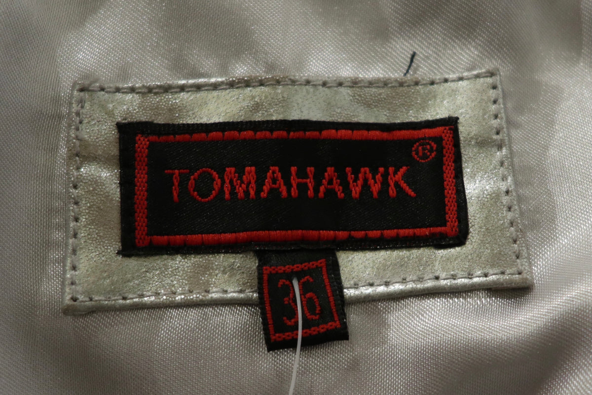Metallic Silver Leather Jacket