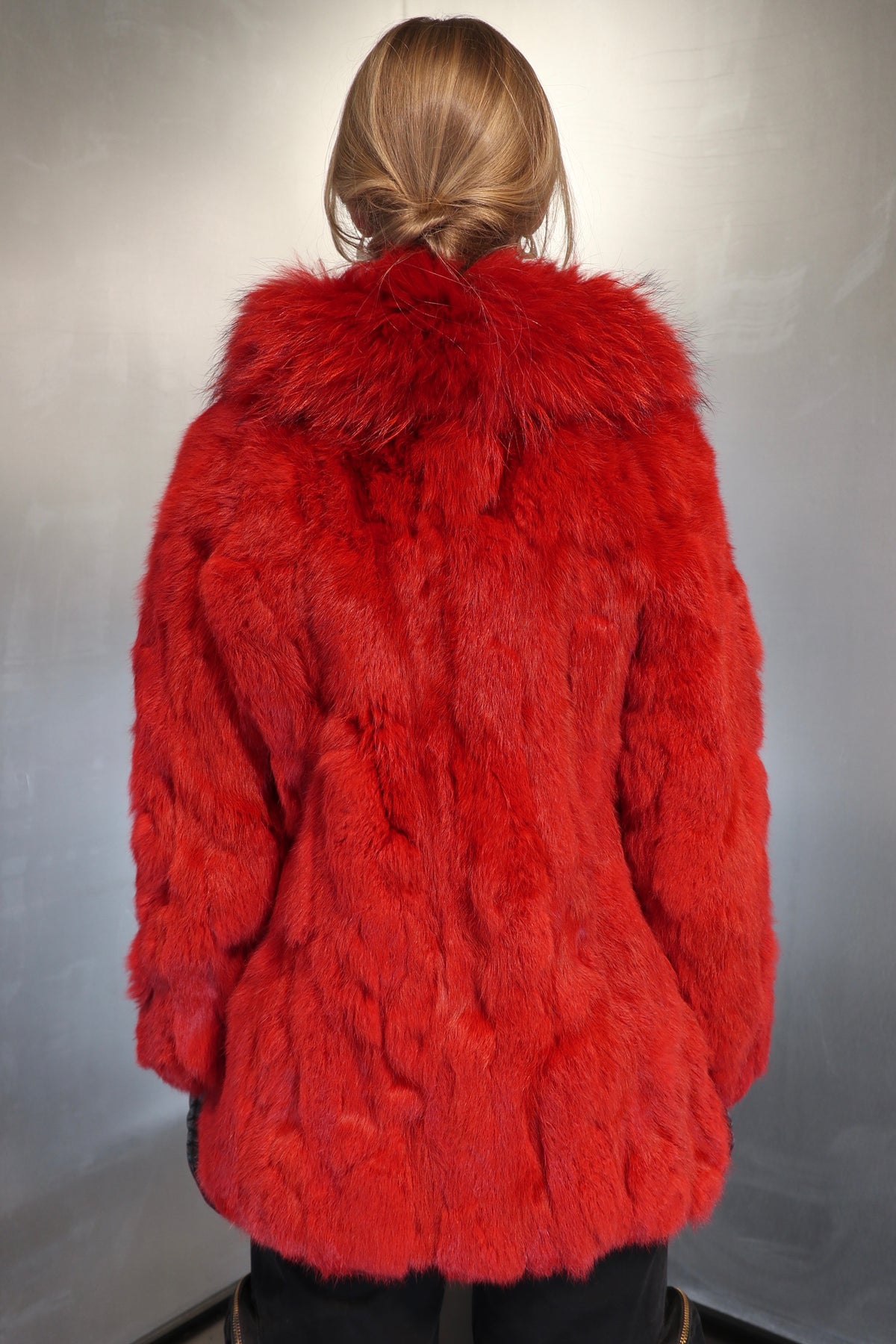 Vintage Scarlet Red Fur Coat