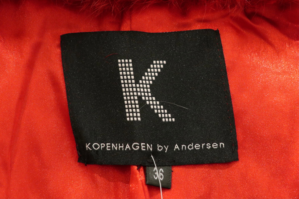Vintage Scarlet Red Fur Coat