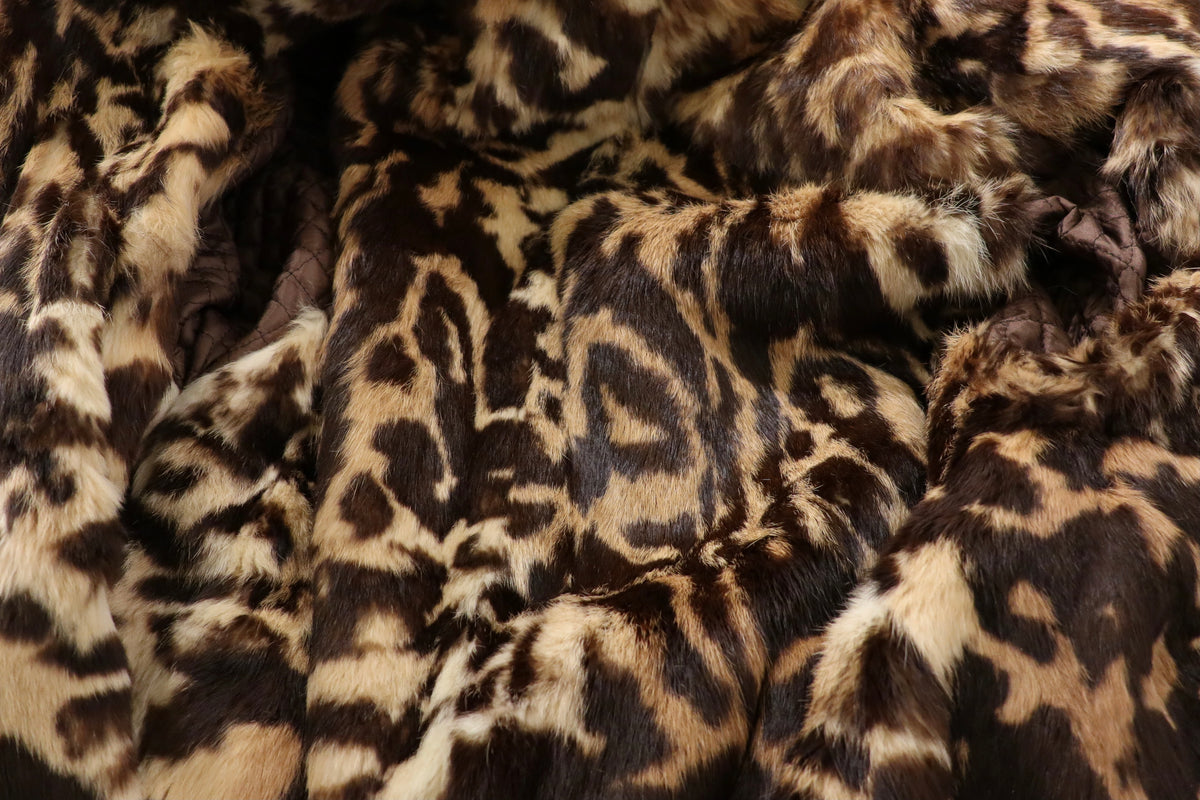 Cheetah Suede And Fur Coat