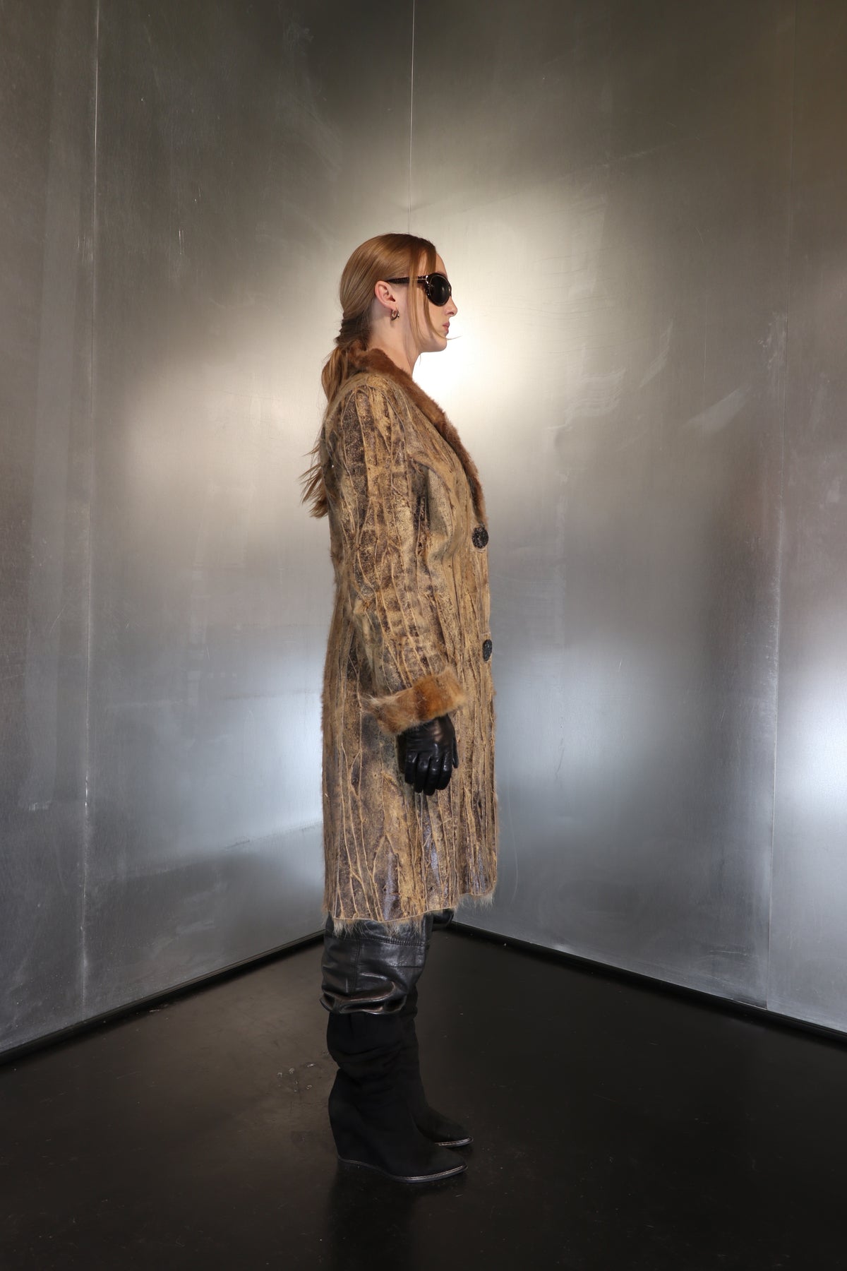 Bohemian Patchwork Fur Coat
