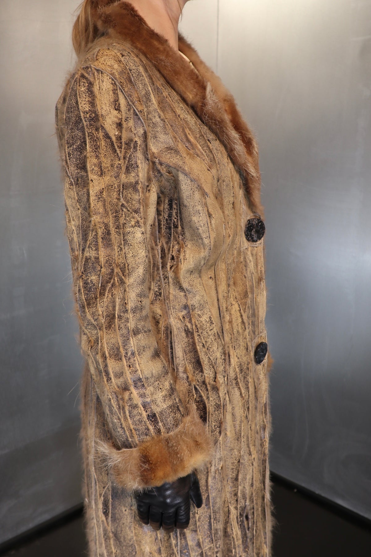 Bohemian Patchwork Fur Coat