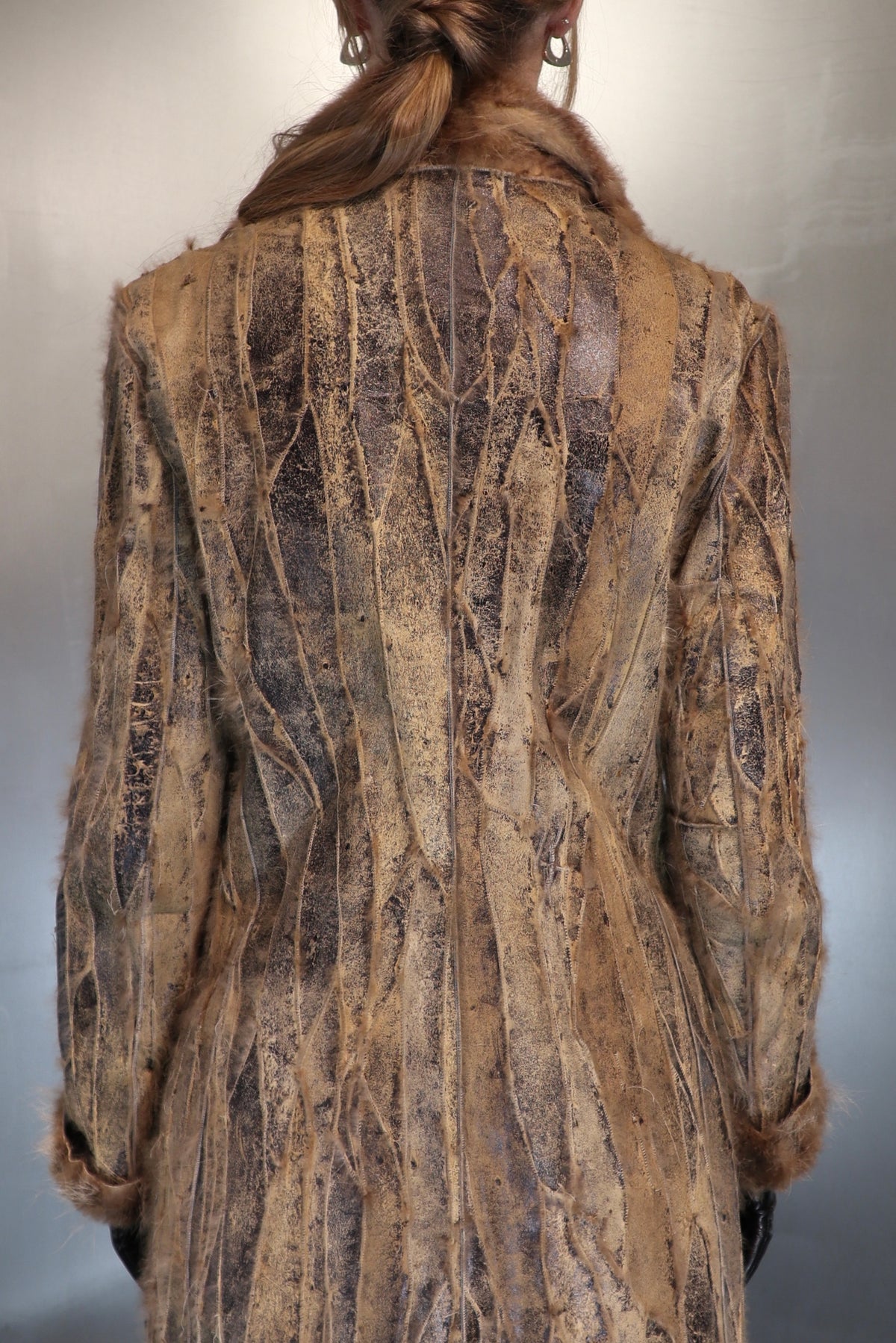 Bohemian Patchwork Fur Coat
