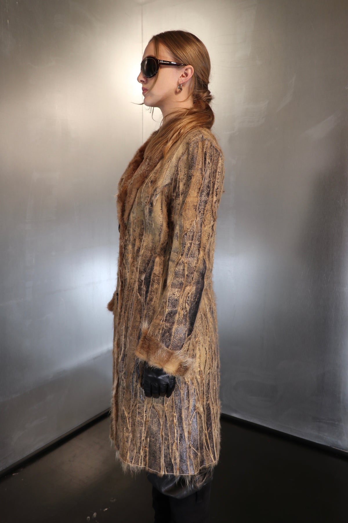Bohemian Patchwork Fur Coat