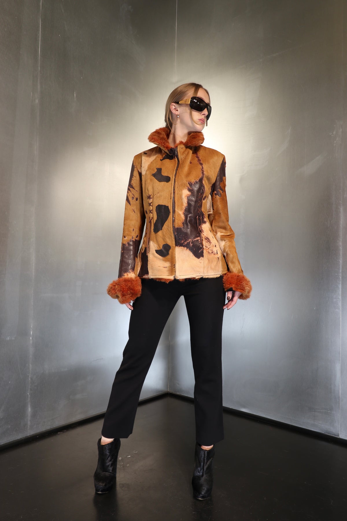 Vintage Cowhide Patch Jacket