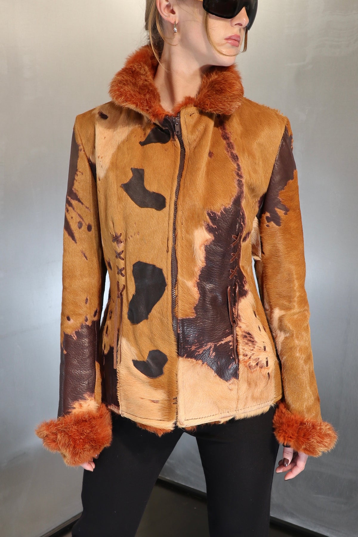 Vintage Cowhide Patch Jacket