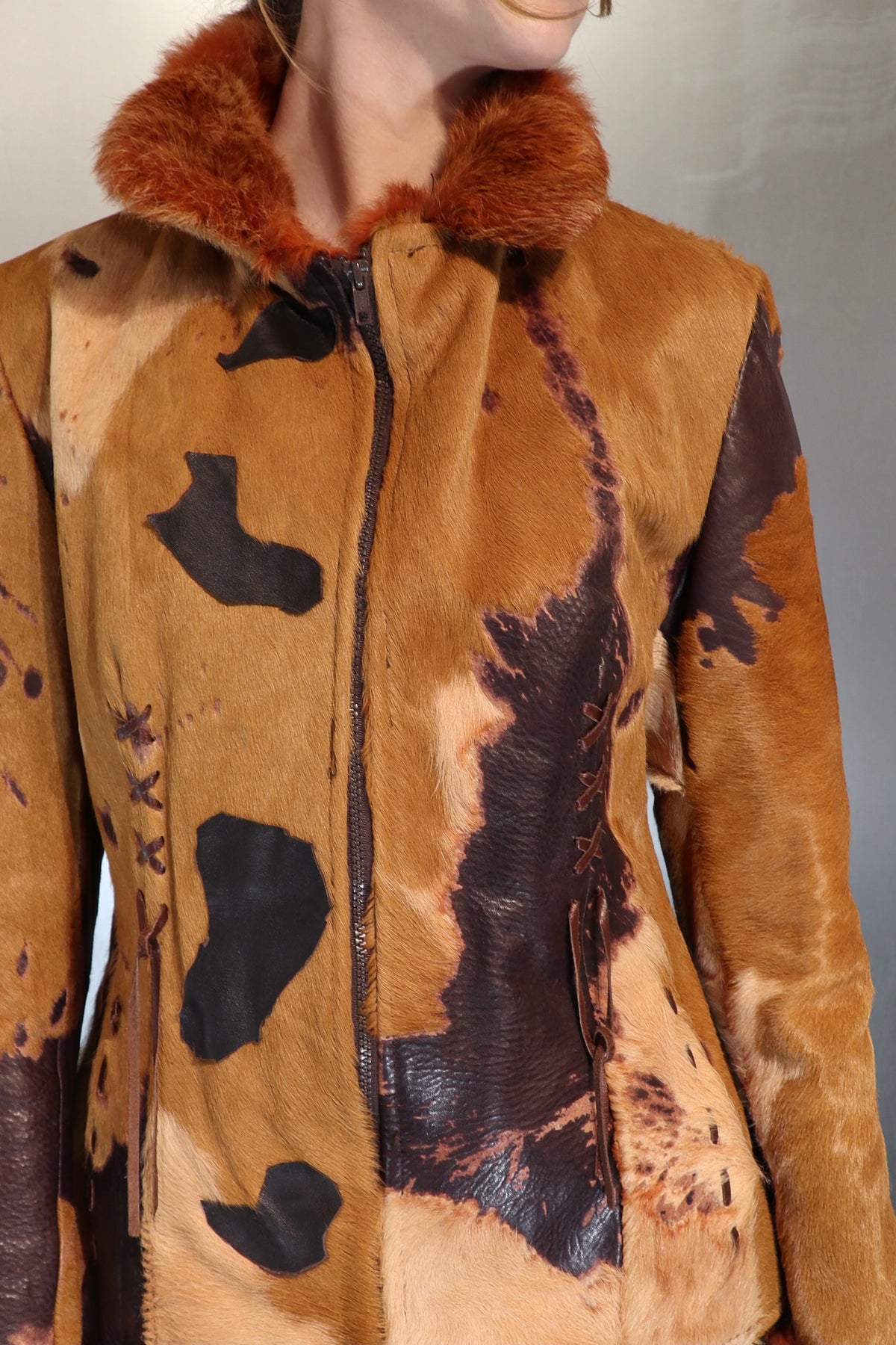 Vintage Cowhide Patch Jacket