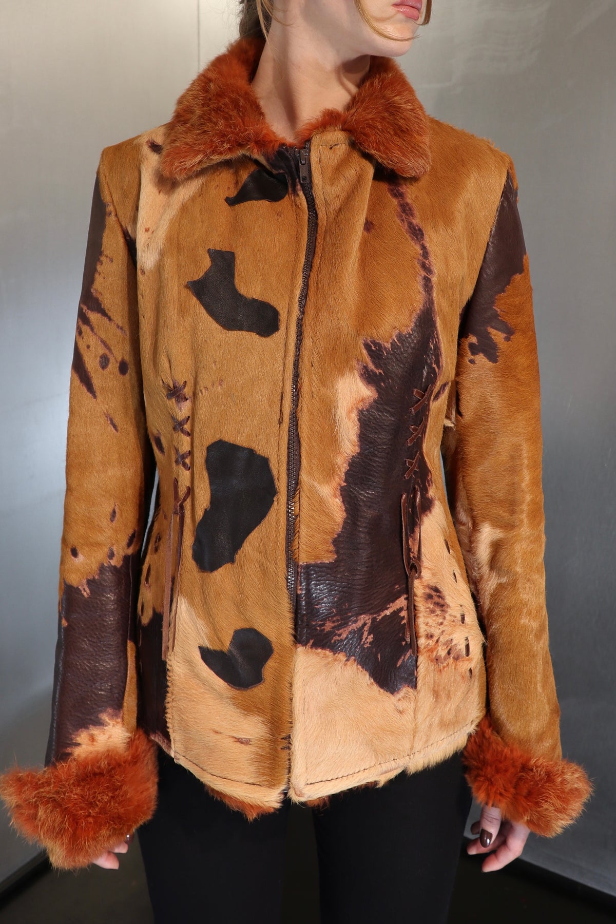 Vintage Cowhide Patch Jacket