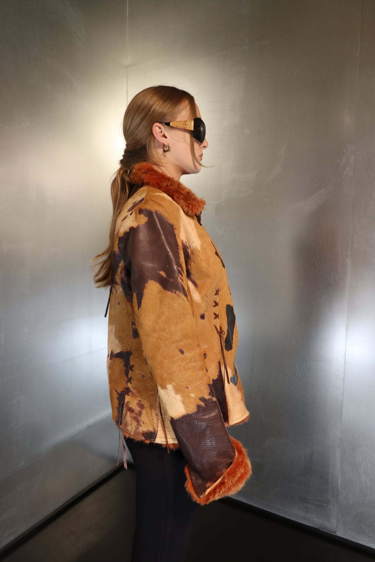 Vintage Cowhide Patch Jacket