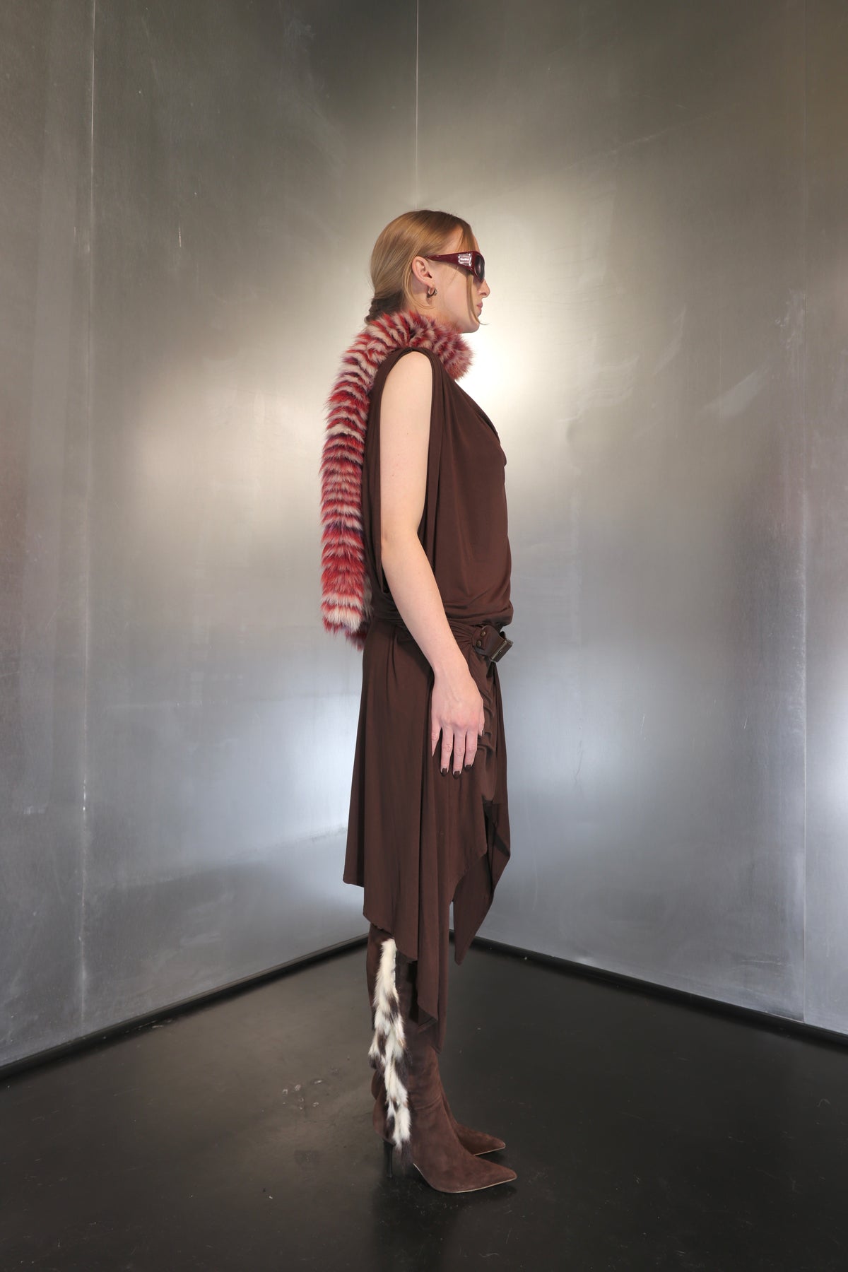Belted Vintage Cowl Plein Sud Dress