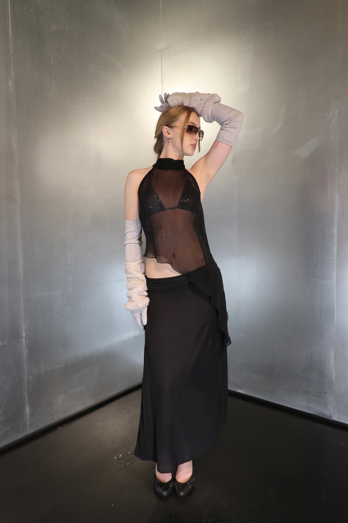 Vintage Sheer Halter Top