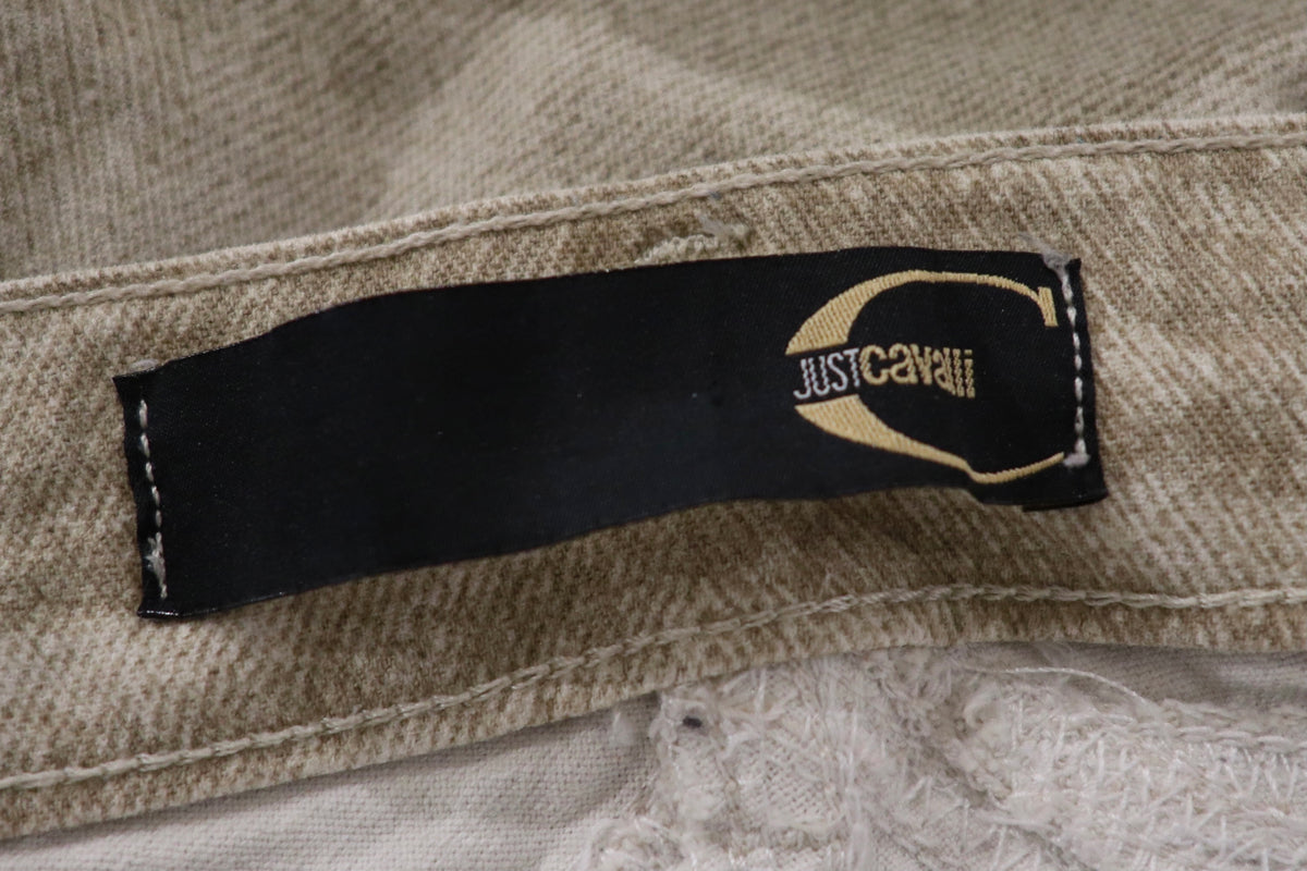 Roberto Cavalli Cream Denim Pants
