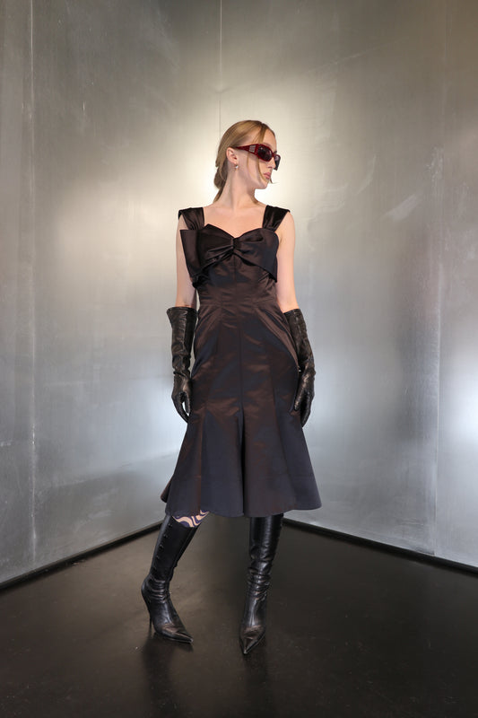 Vintage Moschino Silkmix Bow Dress